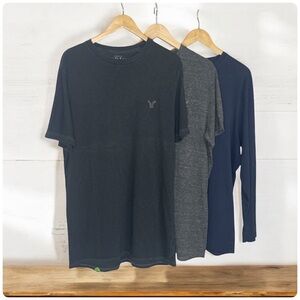 Men's Black , Navy and Gray T-Shirt Set XL/ Tall
